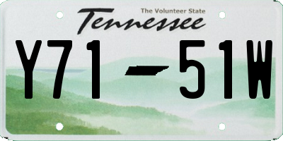 TN license plate Y7151W