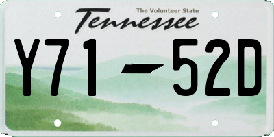 TN license plate Y7152D