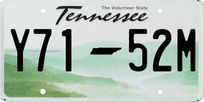 TN license plate Y7152M