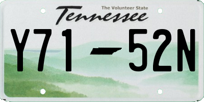 TN license plate Y7152N