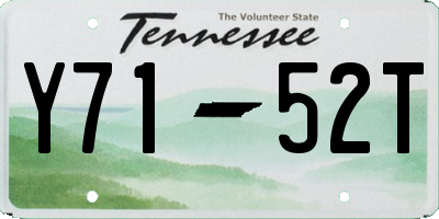 TN license plate Y7152T