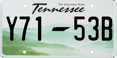 TN license plate Y7153B