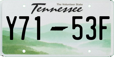 TN license plate Y7153F