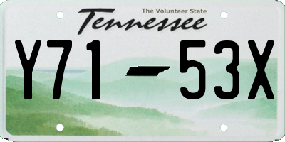 TN license plate Y7153X