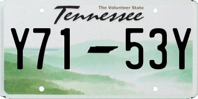 TN license plate Y7153Y