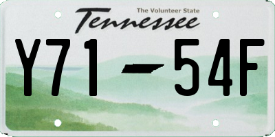 TN license plate Y7154F