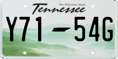 TN license plate Y7154G