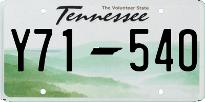 TN license plate Y7154O