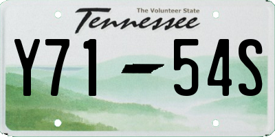 TN license plate Y7154S