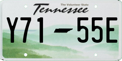 TN license plate Y7155E