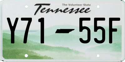 TN license plate Y7155F