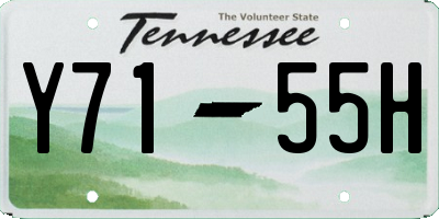 TN license plate Y7155H