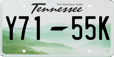 TN license plate Y7155K