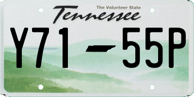 TN license plate Y7155P