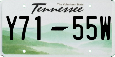 TN license plate Y7155W