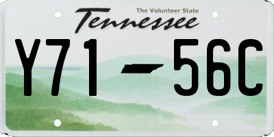TN license plate Y7156C