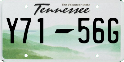 TN license plate Y7156G