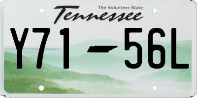 TN license plate Y7156L