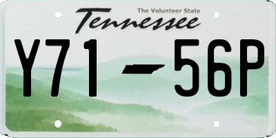 TN license plate Y7156P