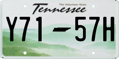 TN license plate Y7157H