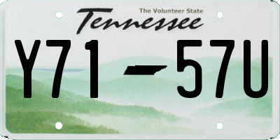 TN license plate Y7157U