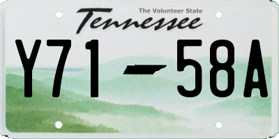 TN license plate Y7158A