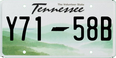 TN license plate Y7158B