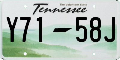 TN license plate Y7158J