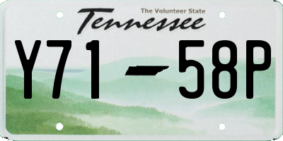 TN license plate Y7158P