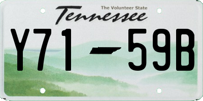 TN license plate Y7159B