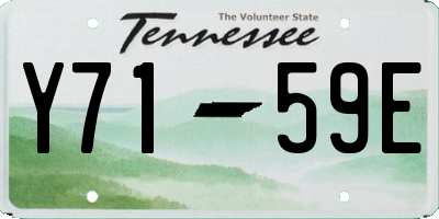 TN license plate Y7159E