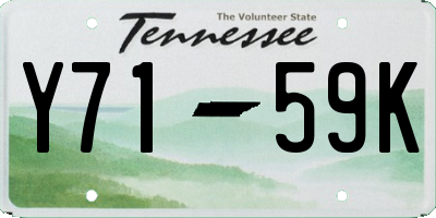 TN license plate Y7159K