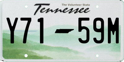 TN license plate Y7159M