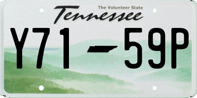 TN license plate Y7159P