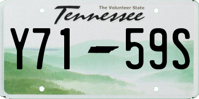TN license plate Y7159S