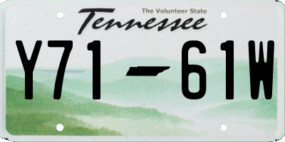 TN license plate Y7161W