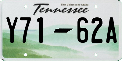 TN license plate Y7162A