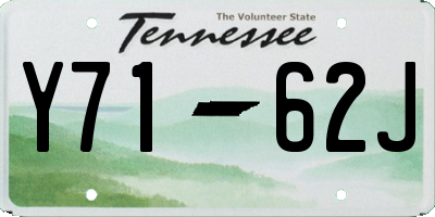 TN license plate Y7162J