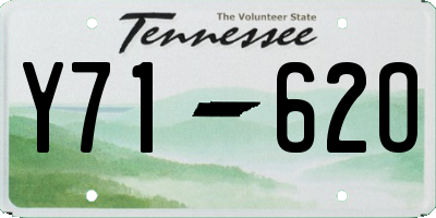 TN license plate Y7162O
