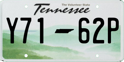 TN license plate Y7162P