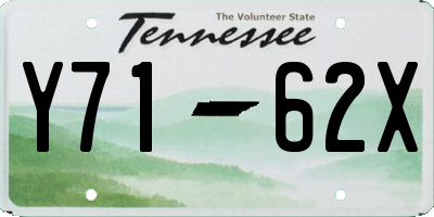 TN license plate Y7162X