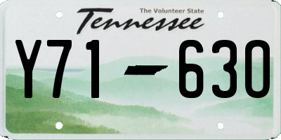 TN license plate Y7163O
