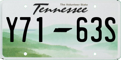 TN license plate Y7163S