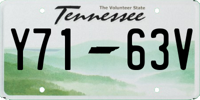 TN license plate Y7163V