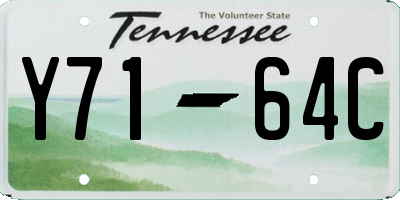 TN license plate Y7164C