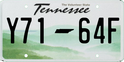 TN license plate Y7164F