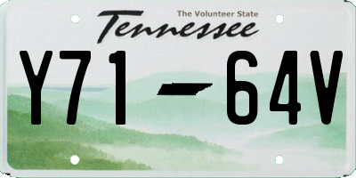 TN license plate Y7164V