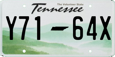 TN license plate Y7164X