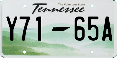 TN license plate Y7165A