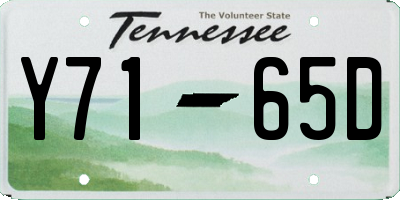 TN license plate Y7165D